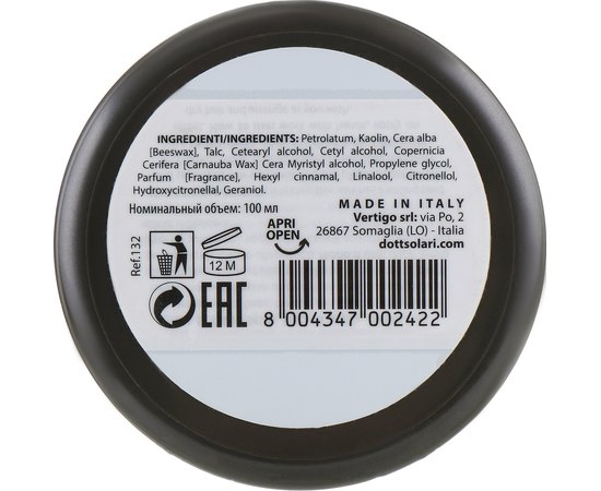 Глина для стайлинга Dott. Solari Style Black Line Styling Mud, 100 ml, изображение 3