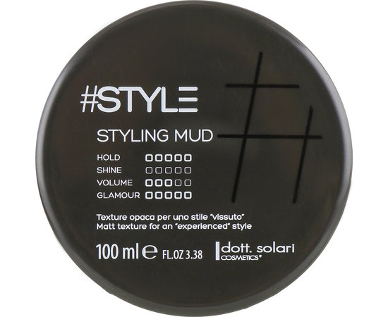 Глина для стайлинга Dott. Solari Style Black Line Styling Mud, 100 ml