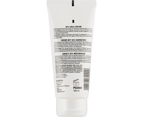 Clarena Podo Line Urea Foot Cream Глибоко зволожуючий і пом'якшувальний крем з 30% сечовиною, 100 мл, фото _ab__is.image_number.default