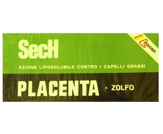 Parisienne Italia Sech Placenta Лікарський засіб для волосся"Плацента і Сірка"в ампулах, 6 * 10 мл, фото 