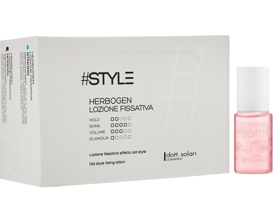 Лосьон для укладки нормальной фиксации Dott. Solari Style Herbogen Lozione Fissativa Normal, 24x15 ml, изображение 2