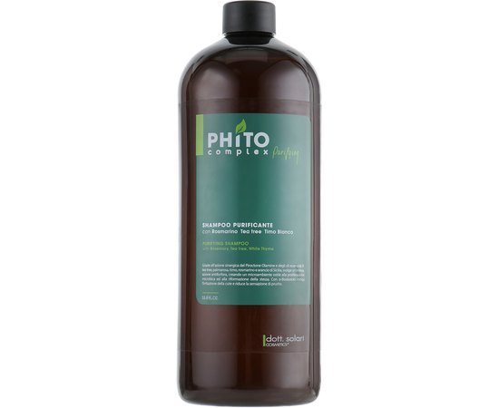 Очищающий шампунь для волос Dott. Solari Phitocomplex Purifying Shampoo, изображение 5