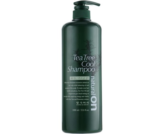 Охлаждающий шампунь на основе чайного дерева Daeng Gi Meo Ri Naturalon Tea Tree Cool Shampoo, 1000 ml, изображение 2