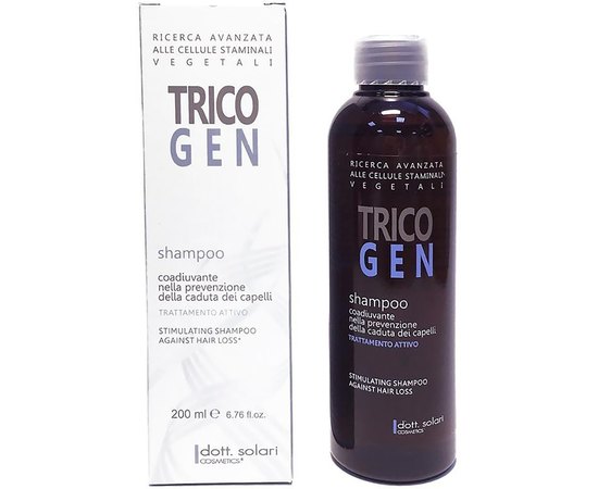 Шампунь стимулирующий против выпадения волос Dott. Solari Tricogen Stem Cells Maintaing Shampoo, 200 ml