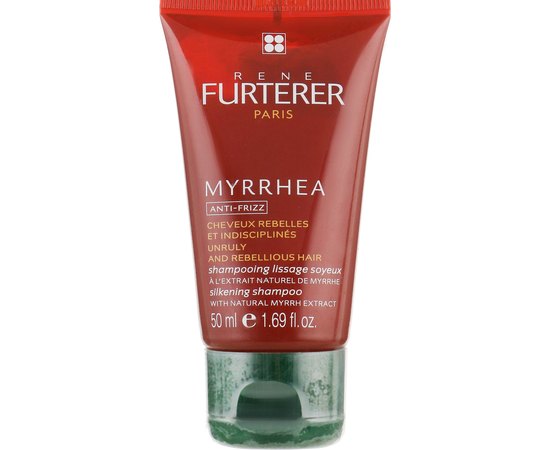 Шовковий шампунь для розгладження волосся Rene Furterer Myrrhea Anti Frizz Silkening Shampoo, 50 ml, фото 