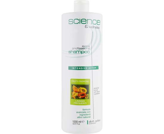 Тропический шампунь для ежедневного применения Dott. Solari Science & Welness Tropical Shampoo For Daily Use, 1000 ml