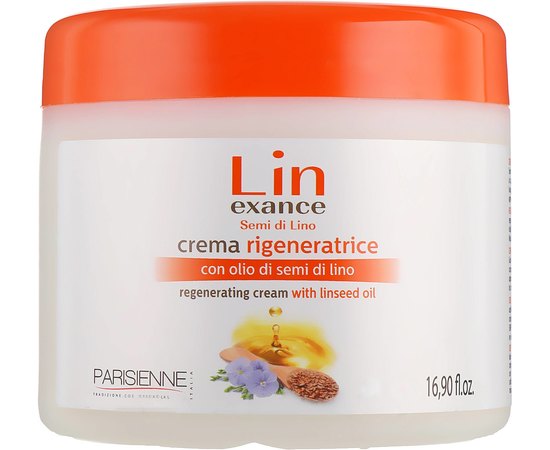 Укрепляющая крем-маска с экстрактом семян льна Parisienne Italia Semi Di Lino Regenerating Cream, 500 ml