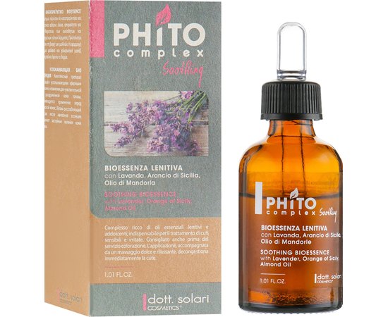 Успокаивающая биоэссенция для волос Dott. Solari Phitocomplex Soothing Bioessence, 30 ml, изображение 2