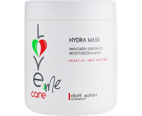 Dott. Solari Love Me Care Hydra Mask Зволожуюча маска для волосся, 1000 мол, фото 
