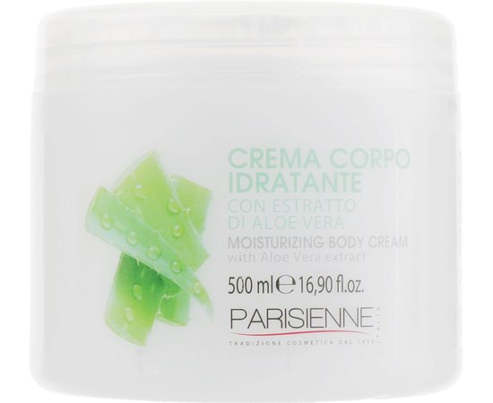 Parisienne Italia Body Cream & Scrub Moisturizing Body Cream Зволожуючий крем для тіла з екстрактом алое вера, 500 мл, фото 