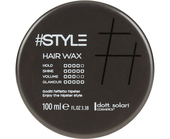 Воск для волос Dott. Solari Style Hair Wax, 100 ml