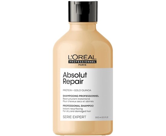 Восстанавливающий шампунь для сильно повреждённых волос L'Oreal Professionnel Gold Absolut Repair Quinoa+Protein Shampoo