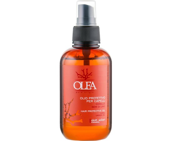 Защитное масло для волос с экстрактом коралла и маслом льна Dott. Solari Olea Protective Coral extract and linseed oil, 150 ml