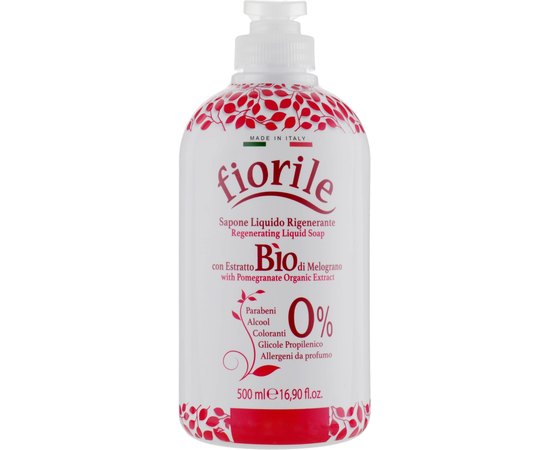 Жидкое крем-мыло органическое для рук и тела Parisienne Italia Fiorile Bio Liquid Soap, 500 ml