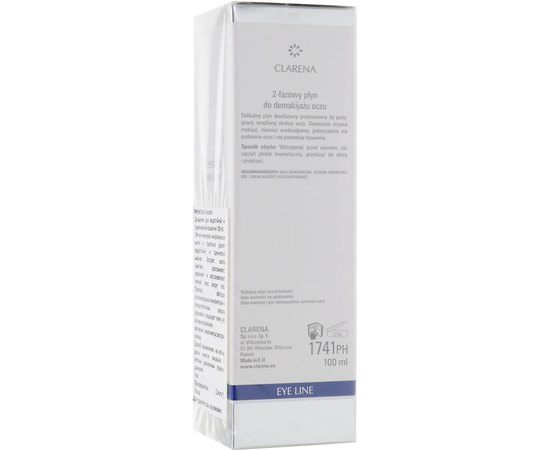 Двухфазная жидкость для снятия макияжа Clarena Bio Eye 2-Phase Eye Cleanser, изображение 4