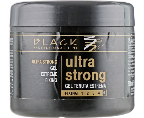Гель для волос ультрасильной фиксации Black Professional Line Ultra Strong Extreme Hold Gel, 500 ml