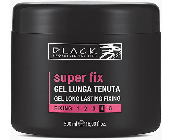 Гель супер сильной фиксации для моделирования прически Black Professional Line Super Fix Gel, 500 ml