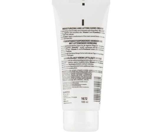 Крем для рук увлажняющий лифтингующий Clarena Hand Line Manus Lift Cream, 100 ml, изображение 2