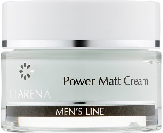 Крем легкий матирующий мужской Clarena Men Power Matt Cream, 50 ml