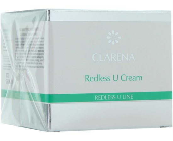 Clarena Bio Redless U Cream Крем з екстрактом амбори і вітаміном U для шкіри з розацеа і куперозом, 50 мл, фото 