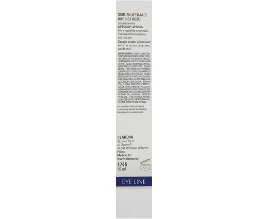 Лифтингирующая сыворотка для орбитальной зоны Clarena Bio Eye Super Lift Eye Roll-On, 15 ml, изображение 3
