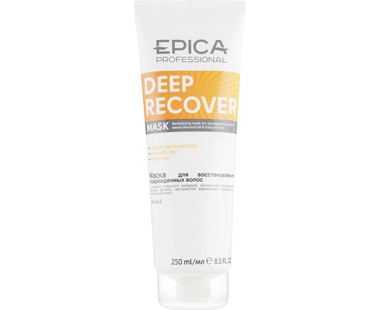 Маска для поврежденных волос с маслом сладкого миндаля и экстрактом ламинарии Epica Deep Recover Mask