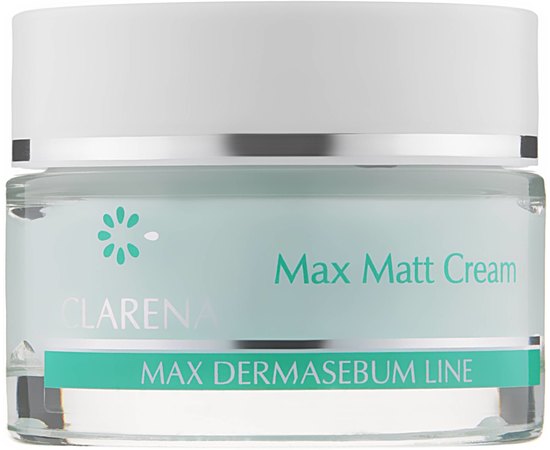 Матирующий крем нормализирующий Clarena Max Dermasebum Sebum Control Cream, 50 ml