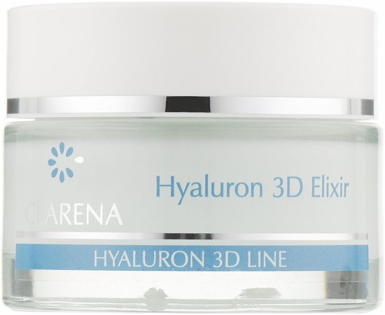 Clarena Hyaluron 3D Elixir Ультра зволожуючий нічний еліксир з трьома видами гіалуронової кислоти, 50 мл, фото 