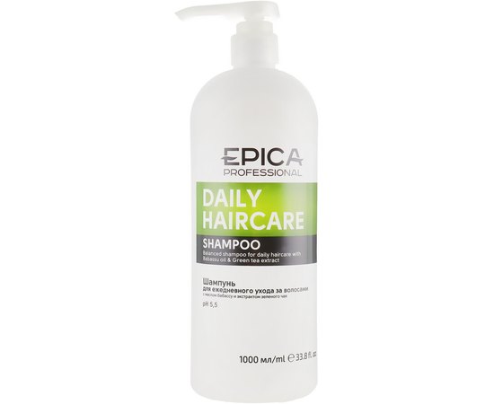 Epica Daily Haircare Shampoo Шампунь для щоденного використання з маслом бабассу і екстрактом зеленого чаю, фото _ab__is.image_number.default