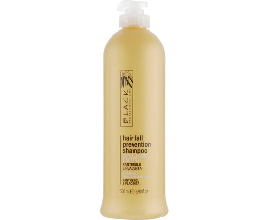 Шампунь против выпадения волос с пантенолом и плацентой Black Professional Line Panthenol & Placenta Shampoo, 500 ml