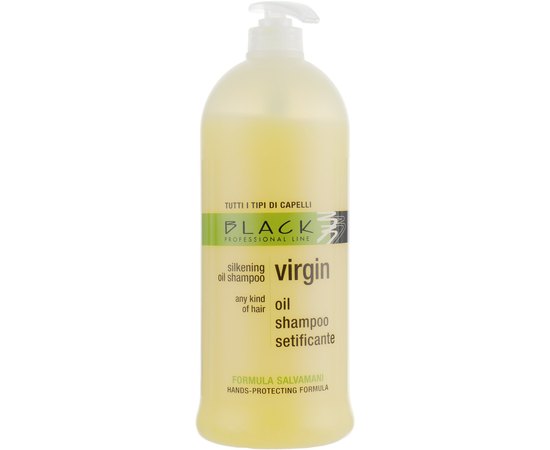 Шелковый шампунь для всех типов волос Black Professional Line Virgin Oil Silkening Shampoo, 1000 ml