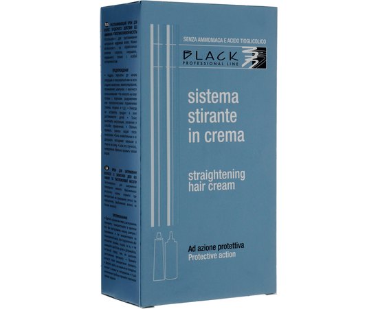 Система для выпрямления вьющихся волос Black Professional Line Straightening Hair Cream Kitml, 2x100 ml, изображение 2