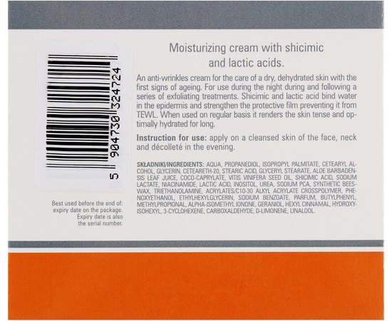 Увлажняющий крем с шикимовой и молочными кислотами Clarena Lactic & Shicimic Acid Cream, 50 ml, изображение 2