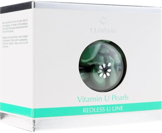 Clarena Bio Redless U Vitamin U Pearls Перлини для судинної шкіри, 30 шт, фото 