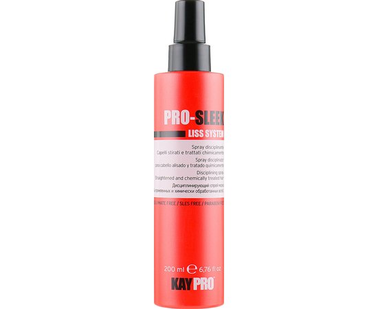 Дисциплинирующая спрей-маска для волос Kay Pro Hair Care Liss System Pro Sleek Spray, 200 ml