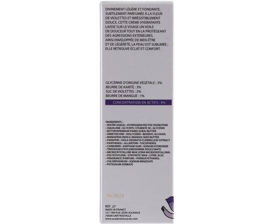 Фиалковый крем Academie Creme Suc De Violettes №27, 50 ml, изображение 3