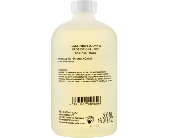 Academie Huile Fleurie Huile de Massage Pour le Corps Масло масажне Квіткове для тіла, 500 мл, фото _ab__is.image_number.default