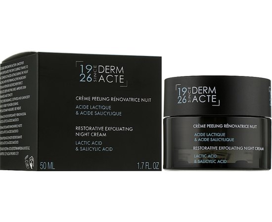 Ночной крем-эксфолиант обновляющий Academie Derm Acte Creme Peeling Renovatrice Nuit Acide Lactique & Acide Salicylique, 50 ml, изображение 2