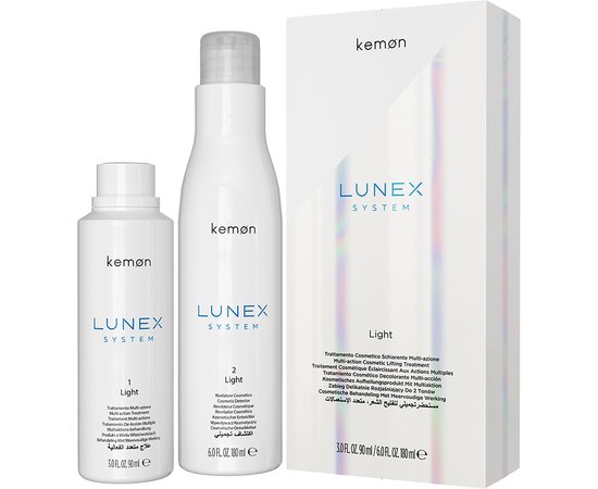 Kemon Lunex System Kit Lunex Light Самоблокується гель для освітлення, 90 + 180 мл, фото 