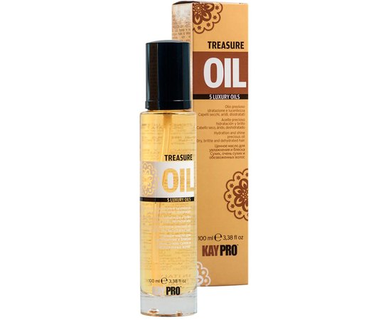 Kay Pro Hair Care Treasure Oil Hydration And Shine Precious Oil Увлажняющее дорогоцінний масло, 100 мл, фото 