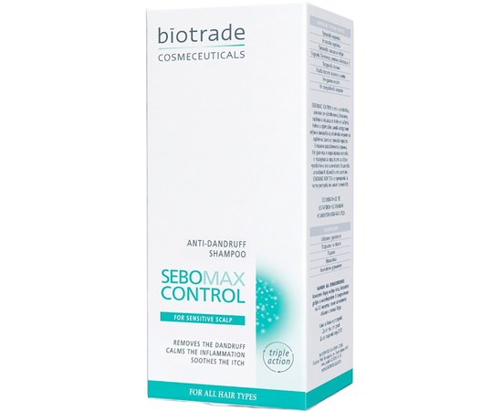 Biotrade Sebomax Control Anti-Dandruff Shampoo Шампунь против перхоти, 200 мл, изображение 3
