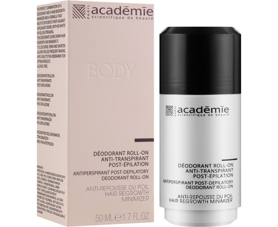 Дезодорант антиперспирант после эпиляции Academie Deodorant Roll-on Post Epilatoire Anti-Transpirant, 50 ml, изображение 2