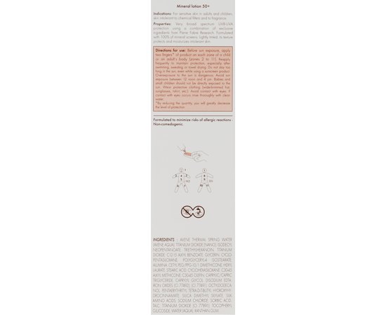 Avene Sun Very High Protection Mineral Lotion SPF 50+ Лосьйон сонцезахисний мінеральний, 100 мл, фото _ab__is.image_number.default