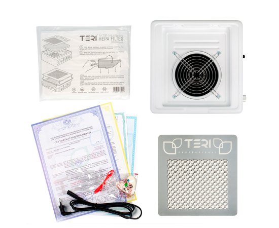 Настольная маникюрная вытяжка Teri 800 M 2021 белая, изображение 6