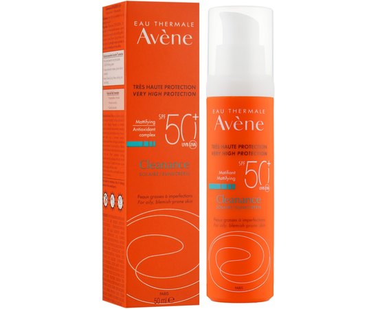 Солнцезащитное средство SPF50+ Avene Cleanance Sunscreen, 50 ml, изображение 2