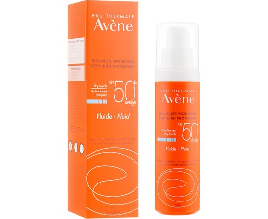 Солнцезащитный флюид для лица SPF50+ Avene Sun Very High Protection Fluid, 50 ml, изображение 2
