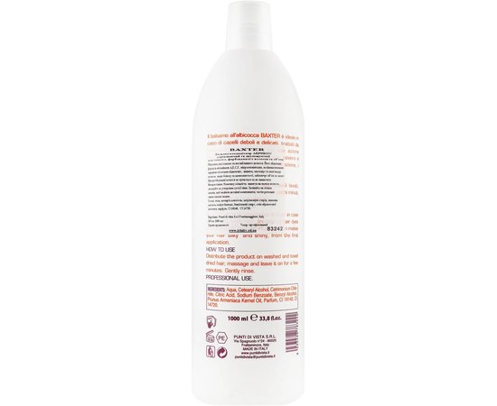 Зміцнюючий бальзам-кондиціонер Абрикос Baxter Apricot Conditioner Thin And Weak Hair, 1000 ml, фото _ab__is.image_number.default