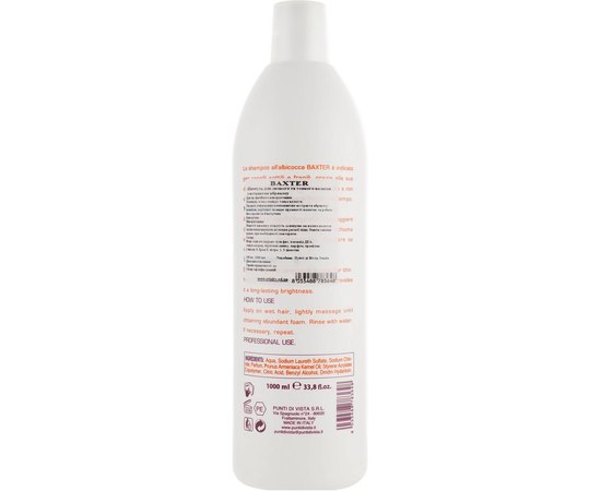 Зміцнюючий шампунь з екстрактом абрикоса Baxter Apricot Shampoo Fragile And Thin Hair, 1000 ml, фото _ab__is.image_number.default