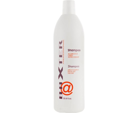 Зміцнюючий шампунь з екстрактом абрикоса Baxter Apricot Shampoo Fragile And Thin Hair, 1000 ml, фото 