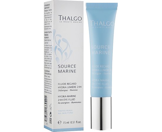 Ультраувлажняющий флюид для кожи вокруг глаз Thalgo Source Marine Hydra-Marine 24H Eye Fluid, 15 ml, изображение 2